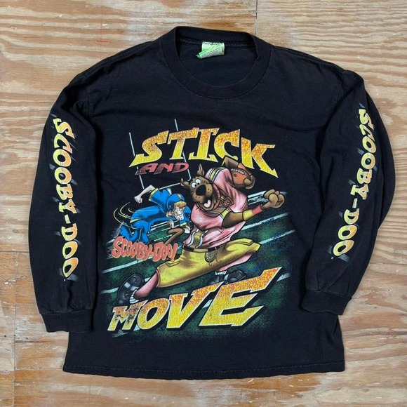 Other - vintage 2000s scooby doo‎ stick and move football graphic long sleeve tee